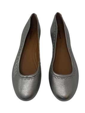 Frye & Co Toshiba Ballet Slip-On Flats Pewter Silver Womens 11 New